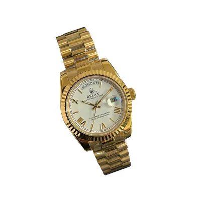 Full Gold DD 8285 With White Dial